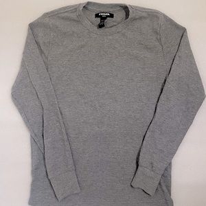 LONG SLEEVE WAFFLE PRINT SHIRT